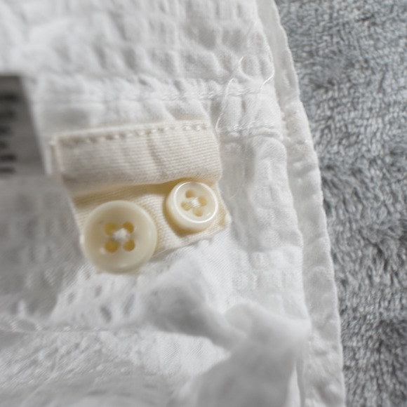 Taylor Stitch Shirt Mens 46 White Cotton Long Sleeve Button Down Collar Pocket - Picture 8 of 11